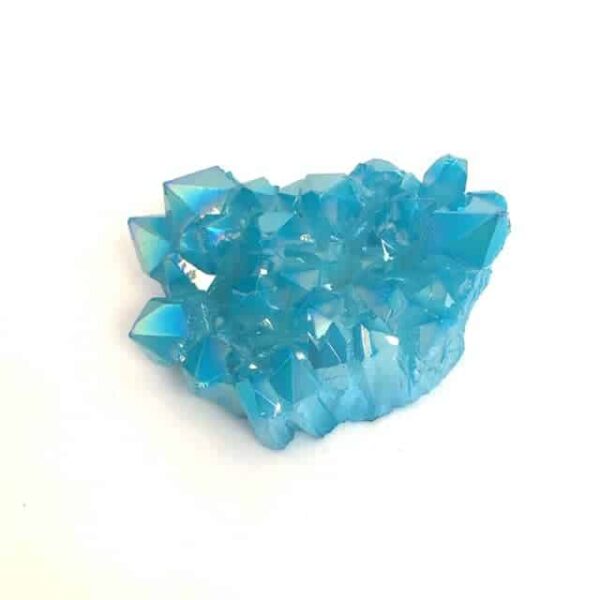 Aqua aura crystal cluster