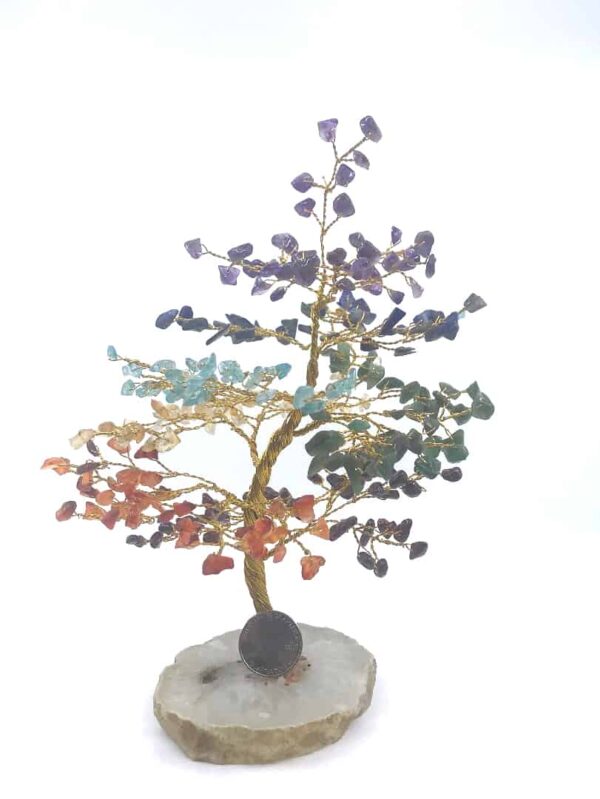 7 Chakra Tree on Agate Base