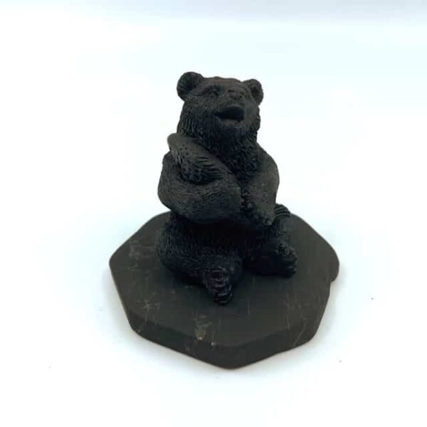 Shungite Bear with Fish