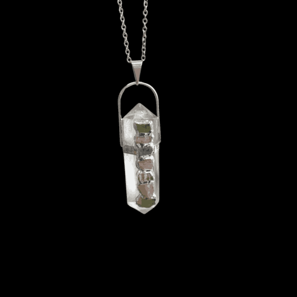 Clear Quartz with Mixed Tourmaline Necklace - Image 2