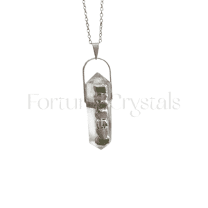 fortunecrystals clrqtz w tourm prod 300x300 - Clear Quartz with Mixed Tourmaline Necklace
