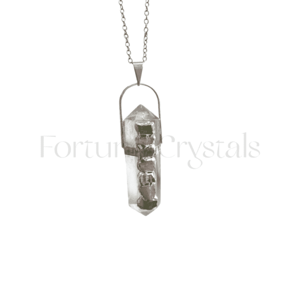 Clear Quartz with Mixed Tourmaline Necklace