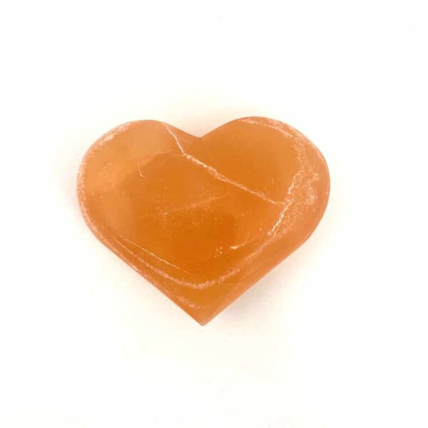 Orange Selenite Heart