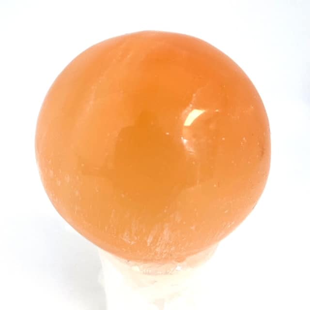 orange selenite sphere