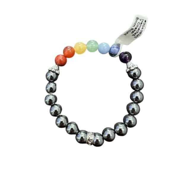 7 Chakra Bracelet with Hematite