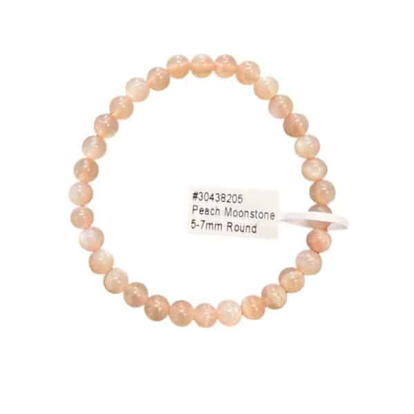 Peach Moonstone Bracelet (5-7mm)